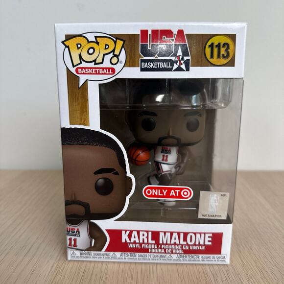 Karl Malone Dream Team Team USA Funko Pop 113 - NEW - Picture 1 of 4
